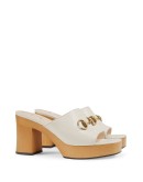 Horsebit-motif mid-heel mules