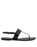 Web stripe T-bar flat sandals