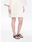 Web stripe T-bar flat sandals