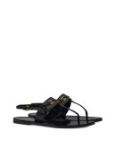 Web stripe T-bar flat sandals