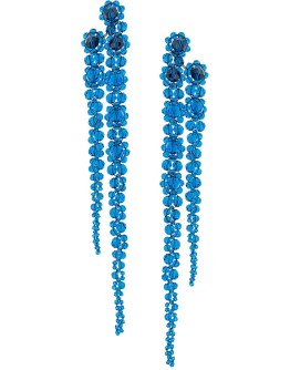 flower crystal drop earrings