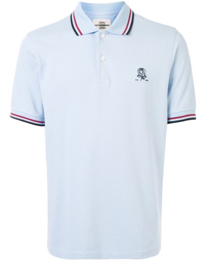 embroidered motif polo shirt