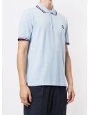 embroidered motif polo shirt