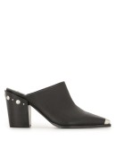 pointed cap toe mules