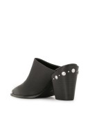 pointed cap toe mules