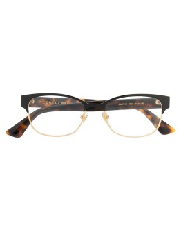 Double G rectangular-frame glasses