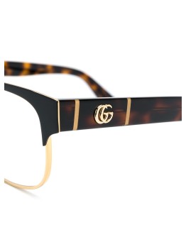 Double G rectangular-frame glasses