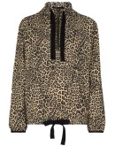 leopard print half zip anorak