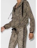 leopard print half zip anorak