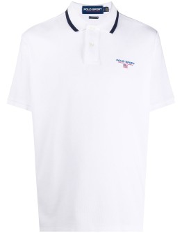 embroidered-logo polo shirt