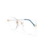 oval-frame glasses