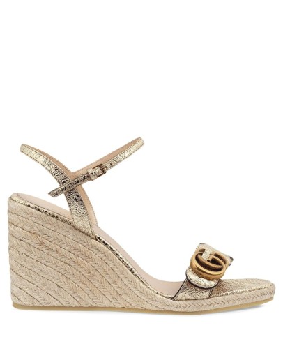 GG buckle wedge sandals