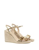 GG buckle wedge sandals