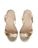 GG buckle wedge sandals