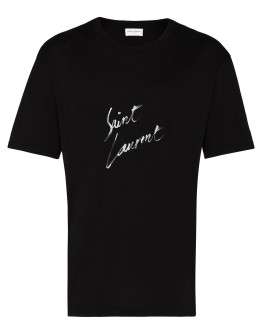 signature-print T-shirt