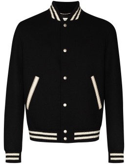 logo-embroidered varsity jacket