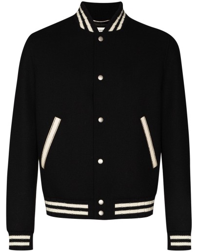 logo-embroidered varsity jacket