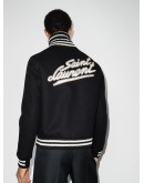 logo-embroidered varsity jacket