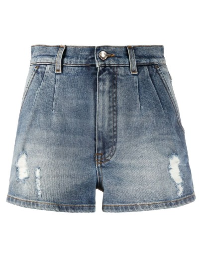 denim distressed shorts