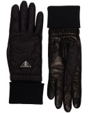 reversible cashmere and leather gloves