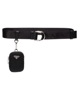 logo pouch belt
