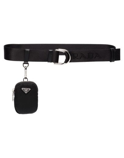 logo pouch belt