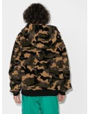 camouflage-print fleece hoodie