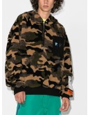 camouflage-print fleece hoodie