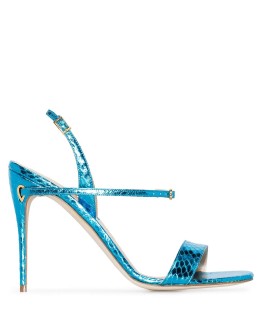 Tommaso 105mm snake-print leather sandals