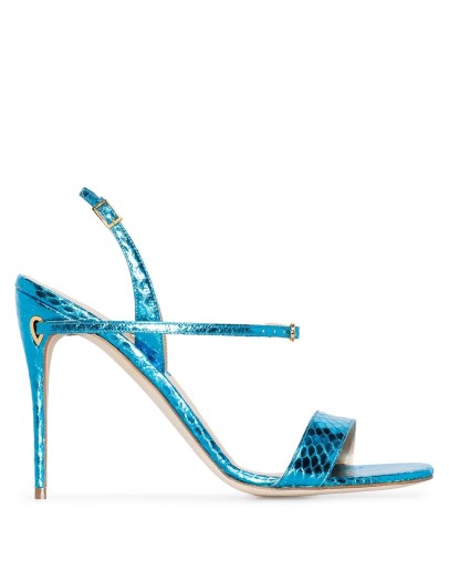 Tommaso 105mm snake-print leather sandals