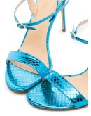 Tommaso 105mm snake-print leather sandals