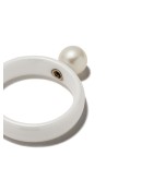 pearl ceramic band ring