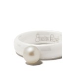 pearl ceramic band ring