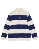GG patch knitted polo shirt