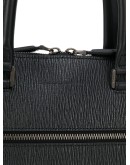 zipped textured briefcase