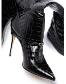 Cece 105mm crocodile-embossed boots