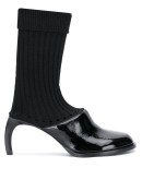 sock-style slip-on mules