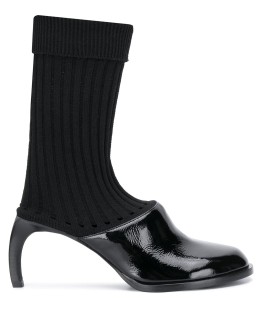sock-style slip-on mules