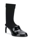 sock-style slip-on mules