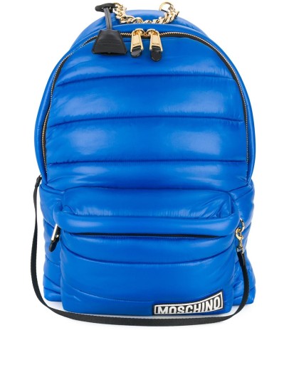 hood detailed padded backpack