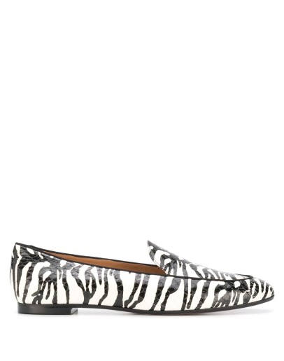 zebra pattern loafers
