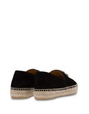 crystal-embellished suede espadrilles