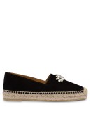 crystal-embellished suede espadrilles