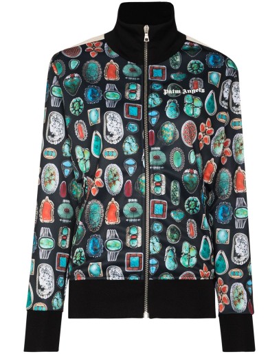 jewel pattern track jacket