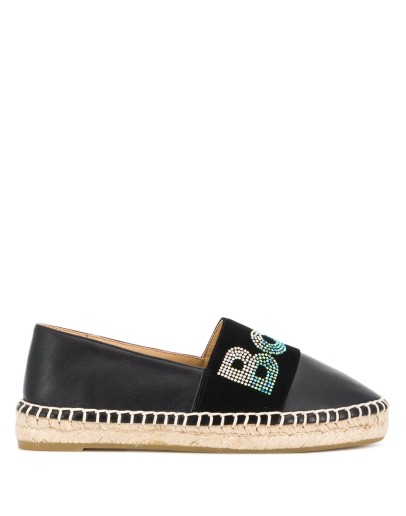 rhinestone logo espadrilles