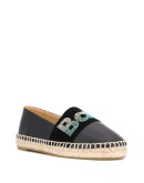 rhinestone logo espadrilles