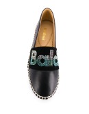 rhinestone logo espadrilles