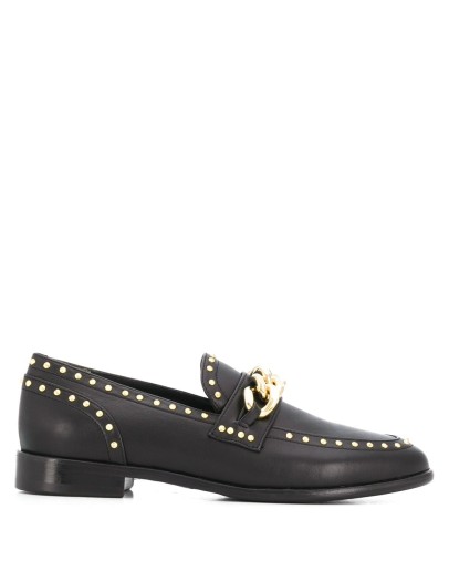studded chain link loafers