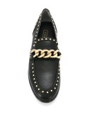 studded chain link loafers