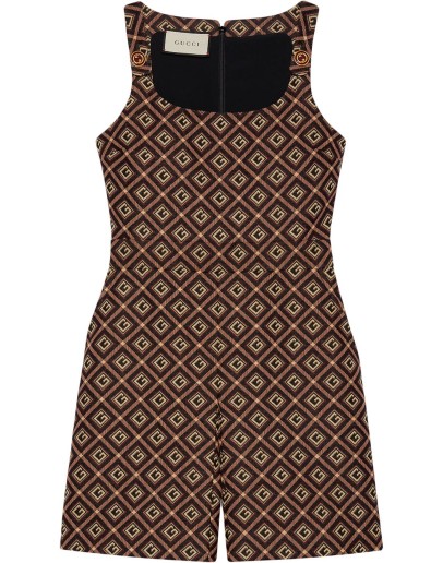 Square G print playsuit